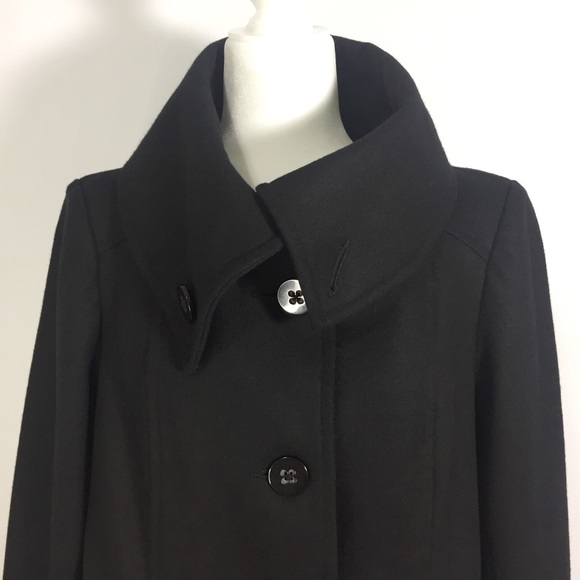 Weather Tamer Jacket Medium Black Wool Mix Womens - Picture 2 of 10